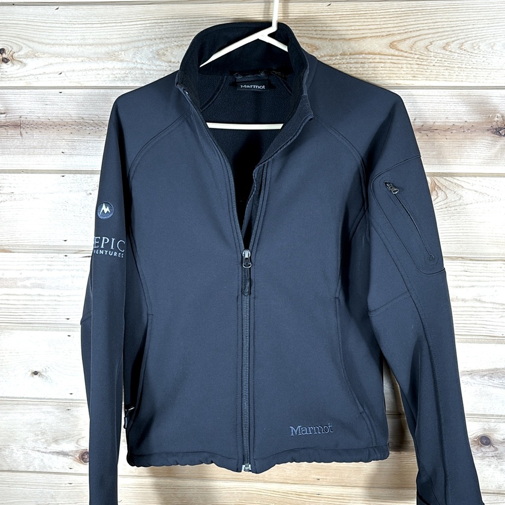 Marmot Women's Black Fleece lined Wind Breaking Shell, Size Medium